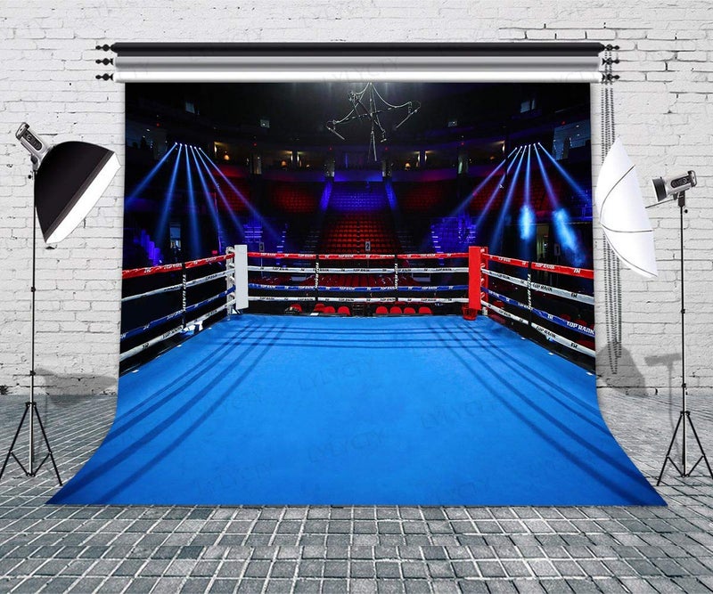 LYLYCTY Boxing Ring Backdrops for Photography 10x10ft Children Boys Birthday Party Background for Portrait Adults Party Banner Photo Booth Studio Props - Image 3